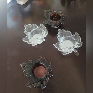 Maple leaf candle holders
